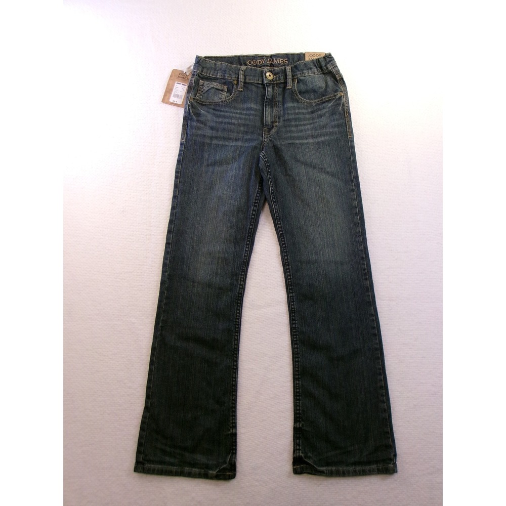 NEW Cody James Boys Bootcut Jeans Dark Wash Stretch Size 18 Reg CBSP20J10-BIG